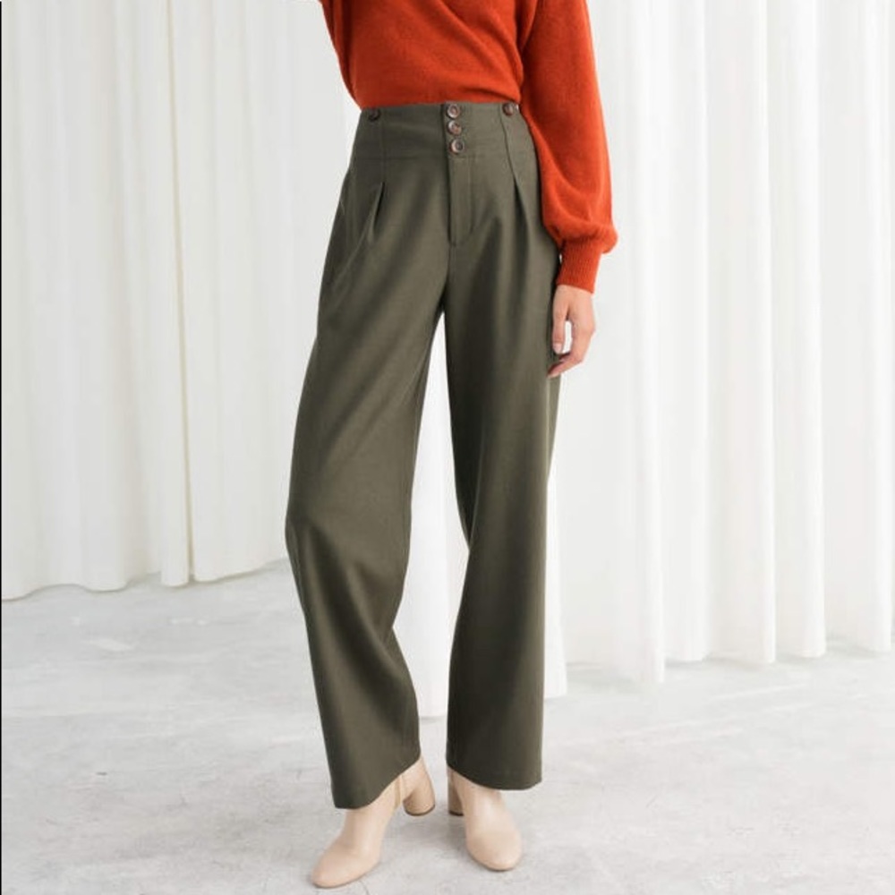 Stories Green High-waisted Trouser
